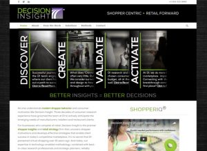 The website home page for Decision Insight